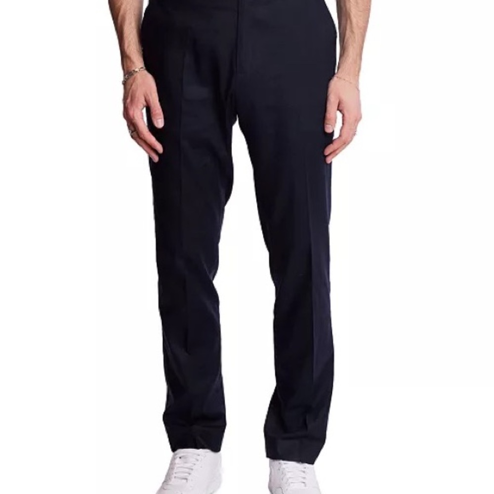 Paisley & Gray Men’s slim fit Solid Navy Linen Pants